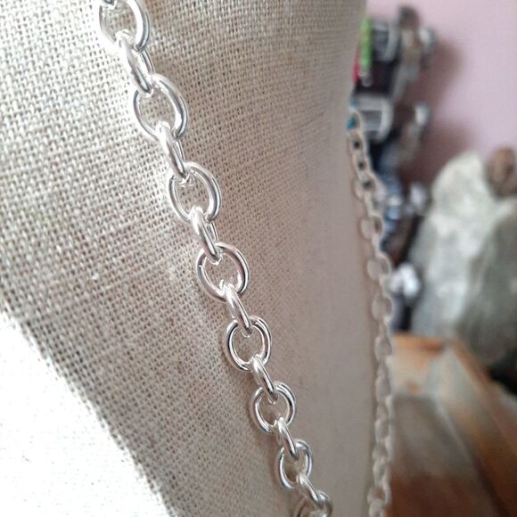 18" Sterling Silver Plated Chain Necklace - Picture 3 of 10